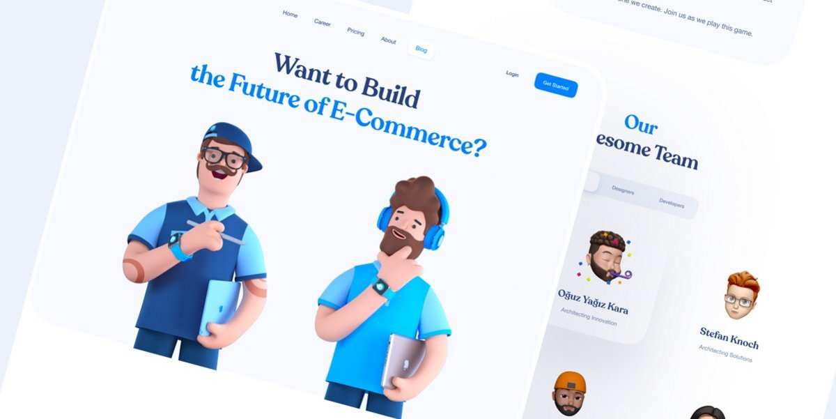 Einsatz von Memojis auf einer Webseite.