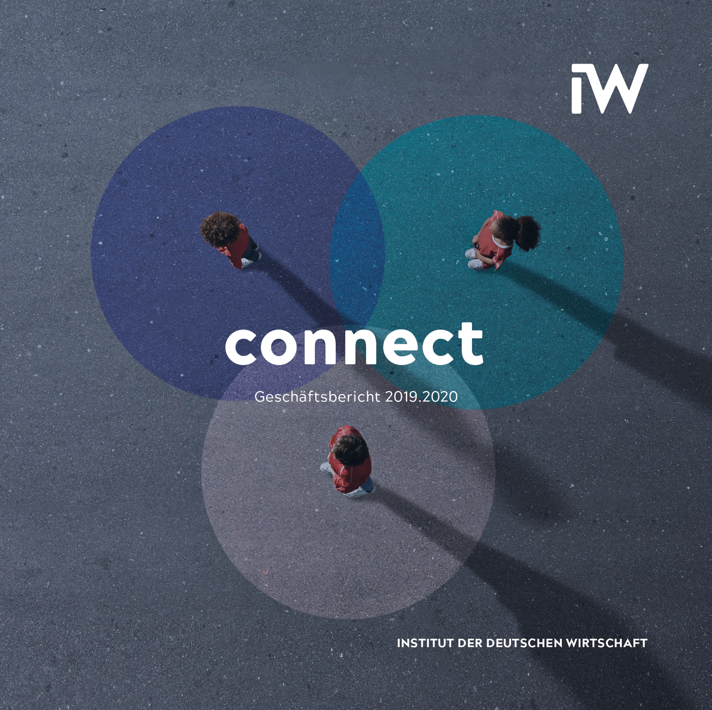 Cover des Geschäftsberichts von IW connect 2019/2020.