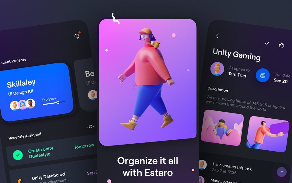 App im Dark Mode.