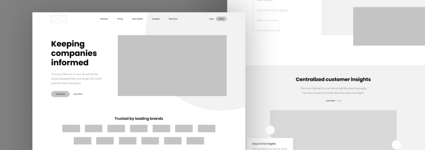 Beispiel von Wireframes