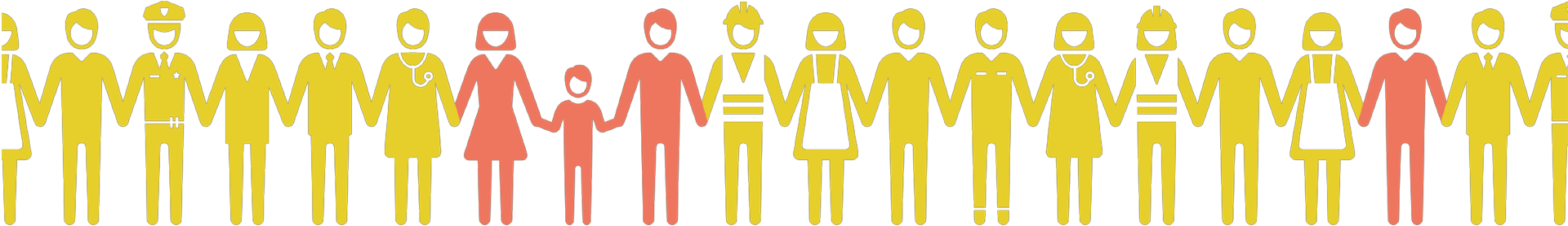 Foto: IW Medien. Banner mit einer Reihe männlicher und weiblicher Menschen-Icons in den Farben Gelb und Orange.