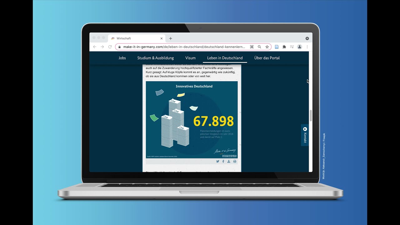 Make it in Germany Infografiken Video-Titelbild mit dem Titel: Make it in Germany Infografiken